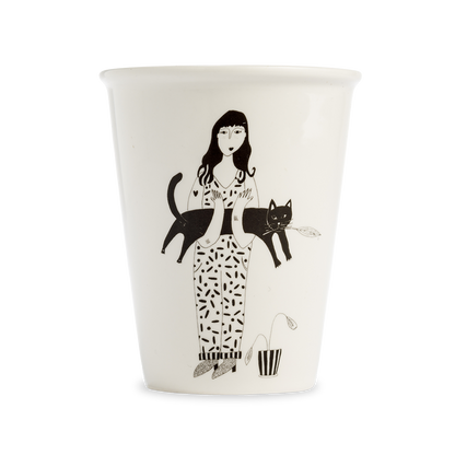 Cup black cat