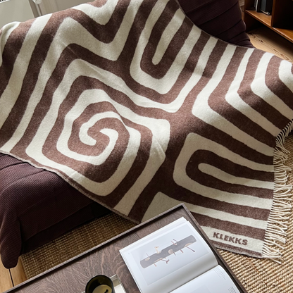 Klekks No. 34 - Wool blanket: Grün