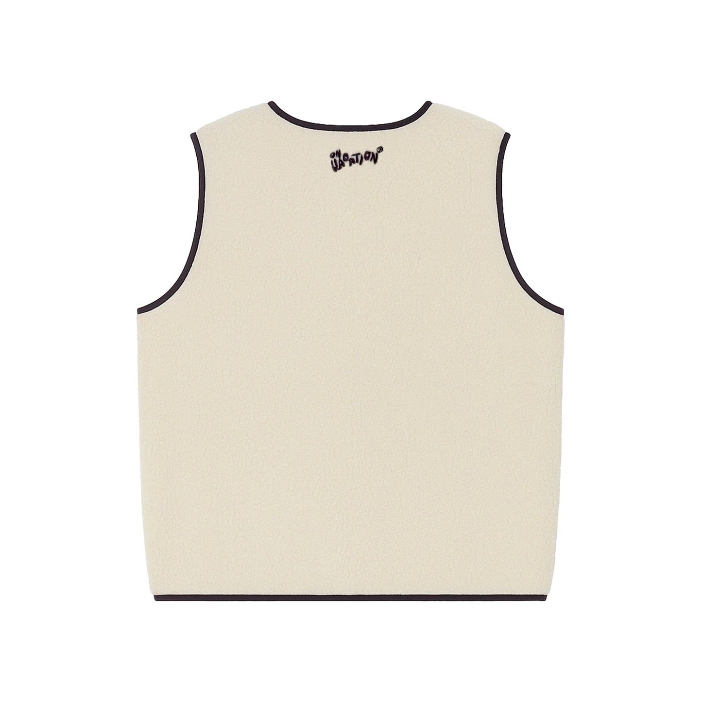 Wanderlust Fleece Vest - Beige: Beige