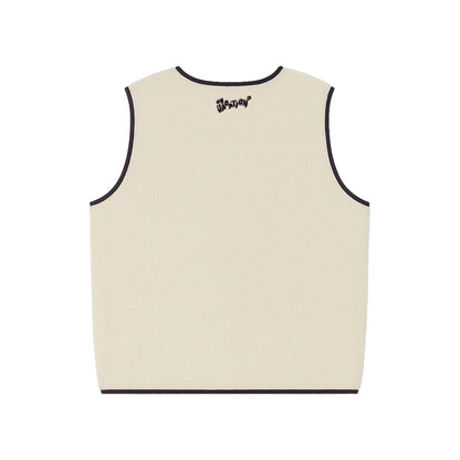 Wanderlust Fleece Vest - Beige: Beige