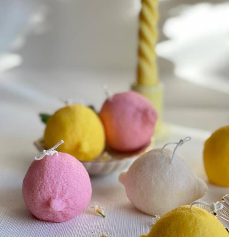 Sojawachskerze „Sicilian Summer Lemons“ – Duft: Pastellgelb / Zitrone &amp; Levander