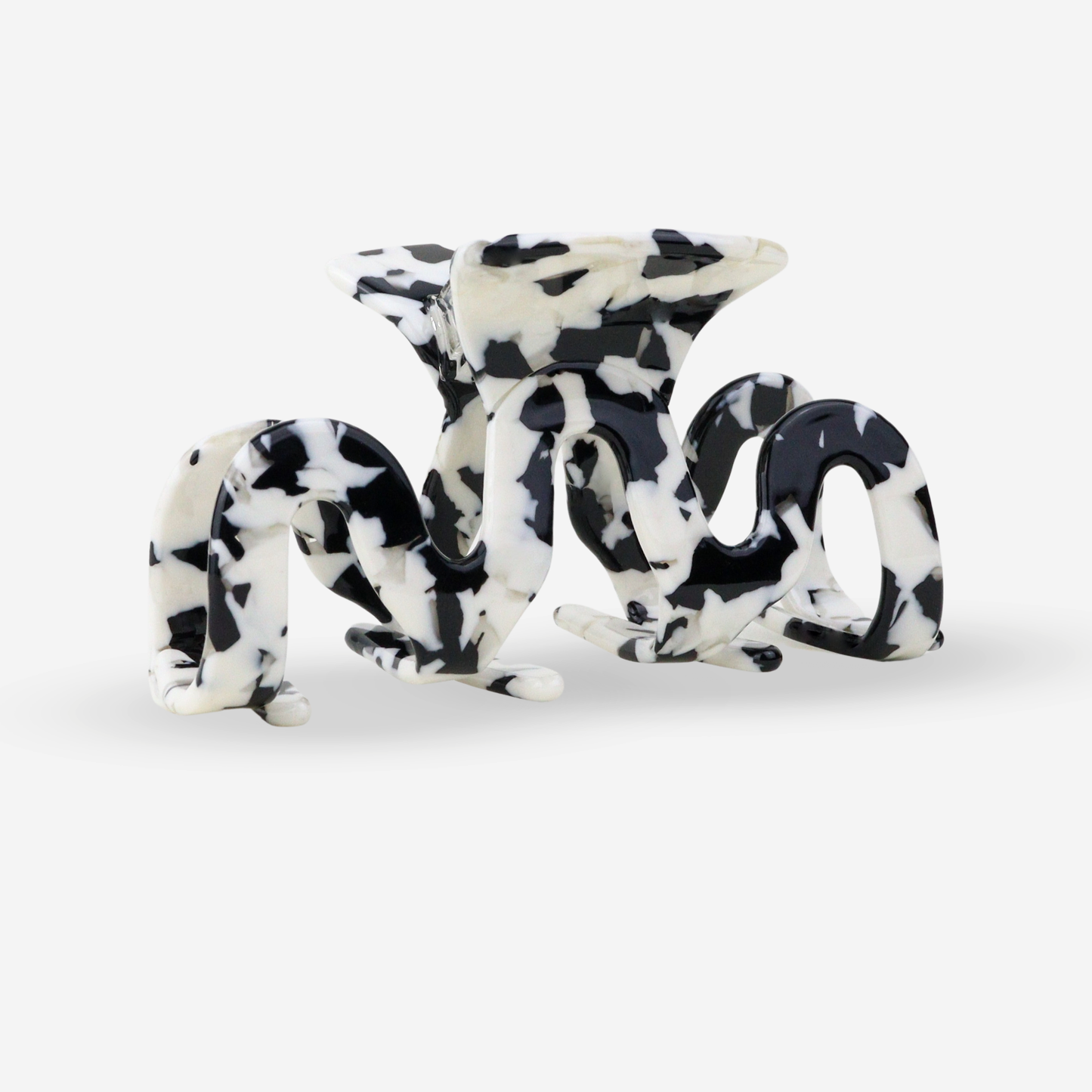 Hair Clip - Grand Wave Black Marble
