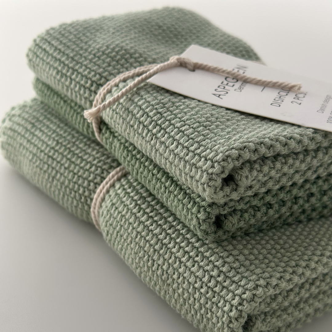 Knitted Dishcloths – Solid – For Modern Kitchens: 25x25 cm