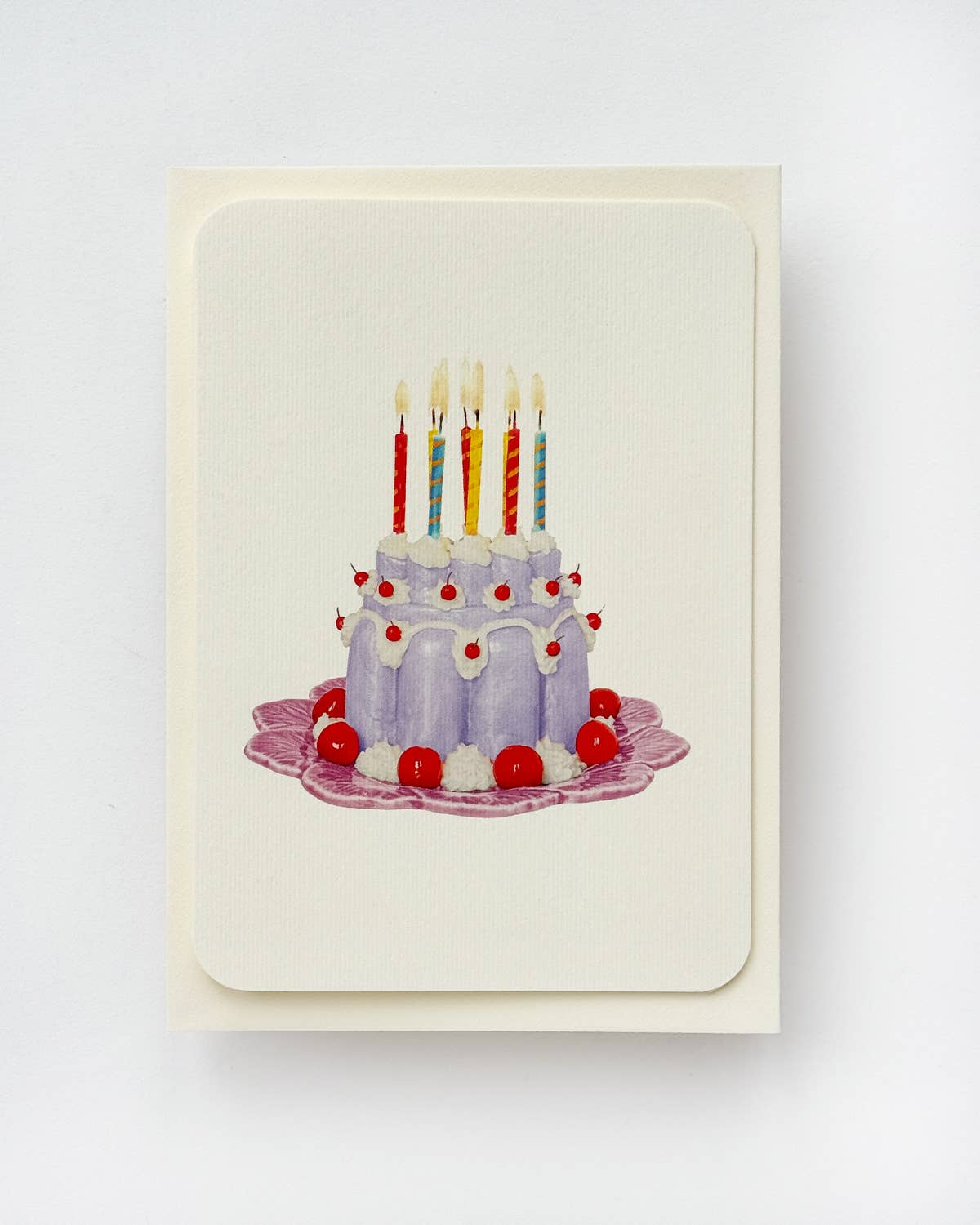 Lavender Cream Blancmange Greeting Card