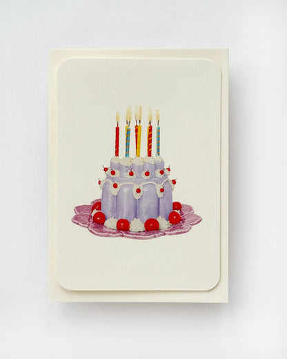 Lavender Cream Blancmange Greeting Card
