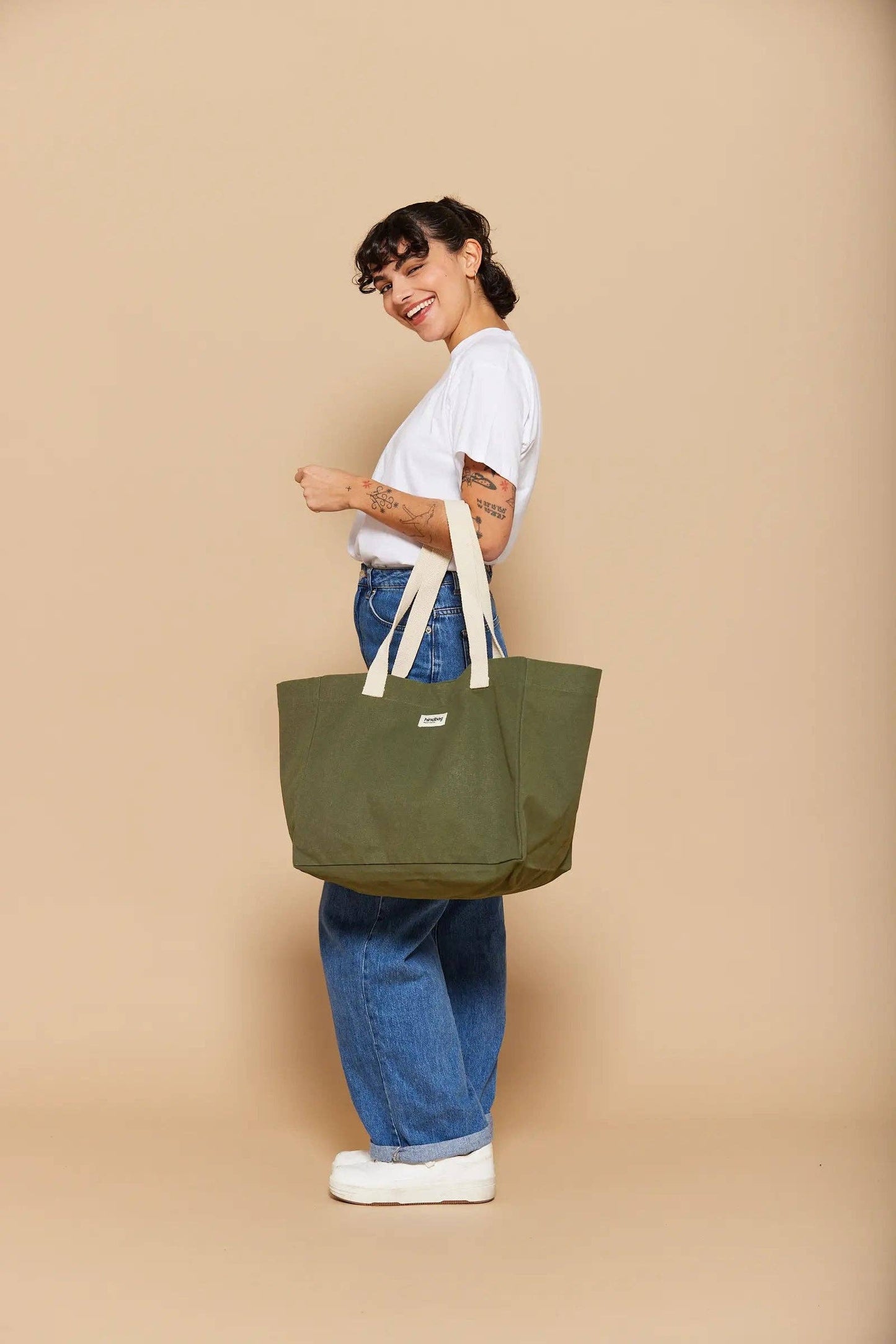 Claude Olive green tote bag
