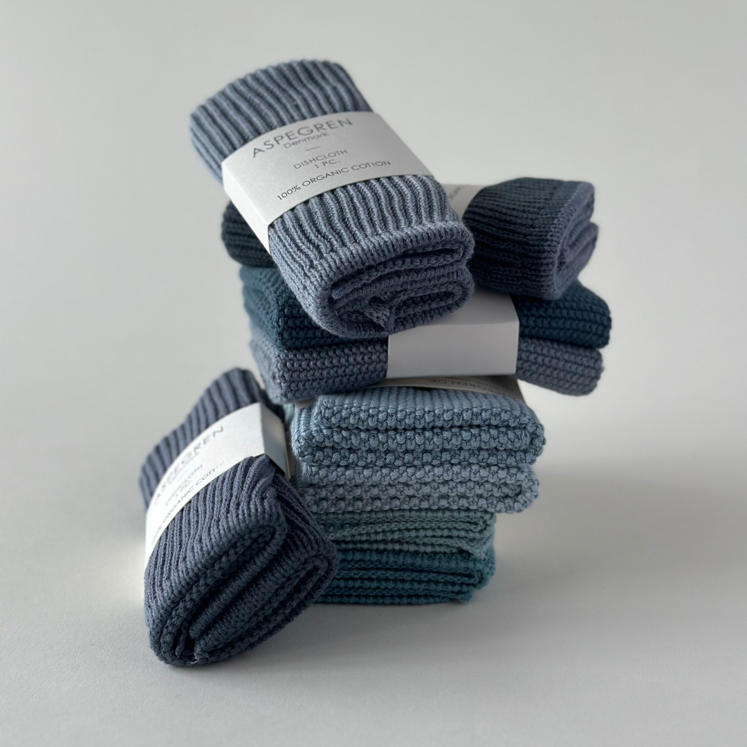 Knitted Dishcloths – Solid – Soft Knit Texture: 25x25 cm
