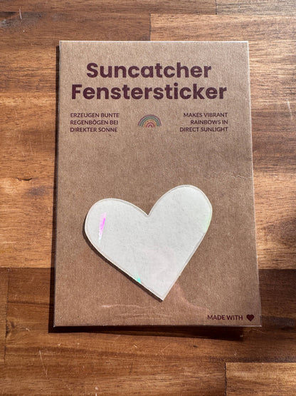 Suncatcher Window Sticker Heart (single), Rainbow Maker