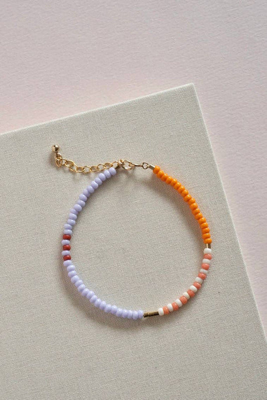 LENTE pearl bracelet - mango - strawberry cream - lilac