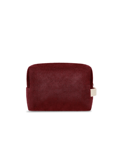 Leon burgundy velour toiletry bag