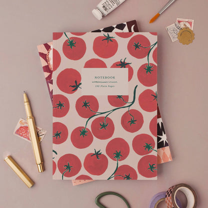 Tomatoes Notebook | Plain Page Journal | Blank Notebooks