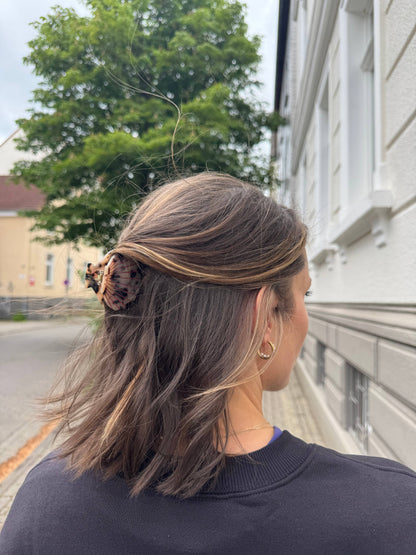 Hair Clip Muschelform Pink Leo