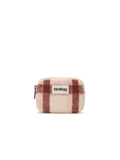 Lili pink tartan coin purse