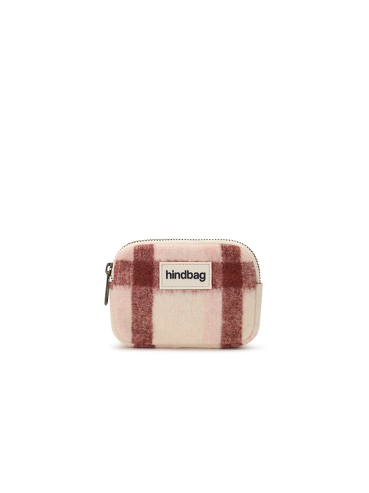 Lili pink tartan coin purse