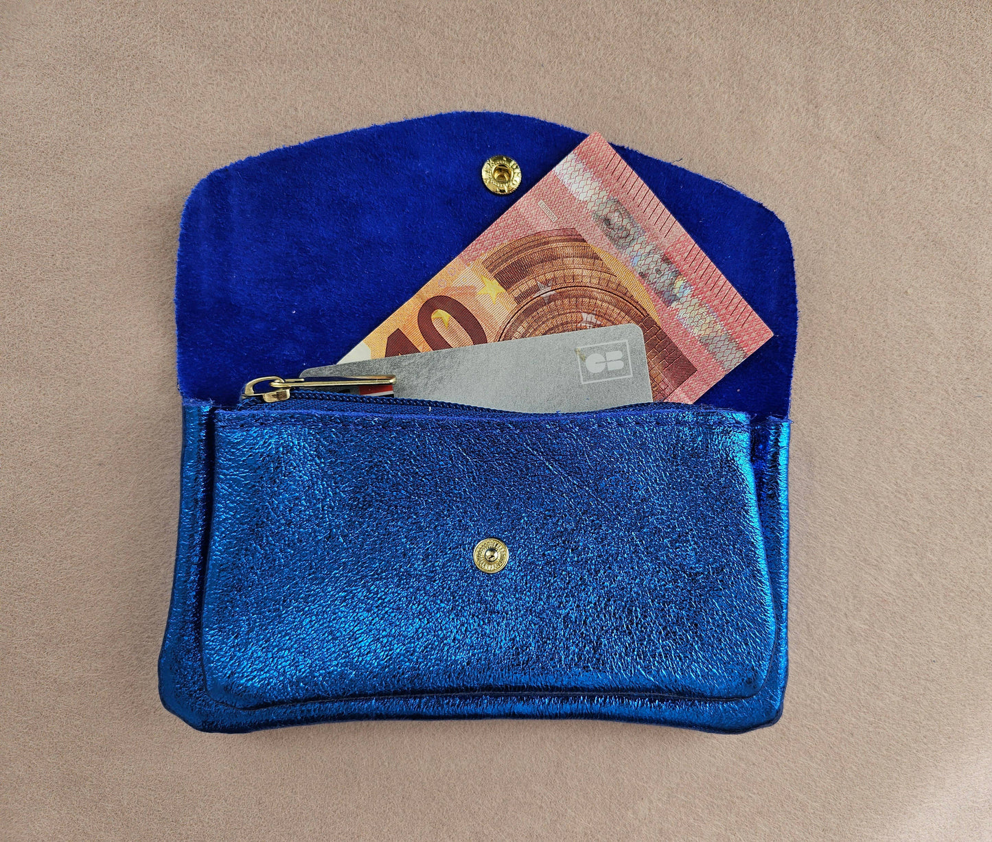 Kangaroo double pocket leather wallet