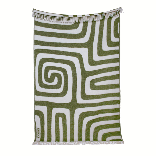 Klekks No. 34 - Wool blanket: Grün