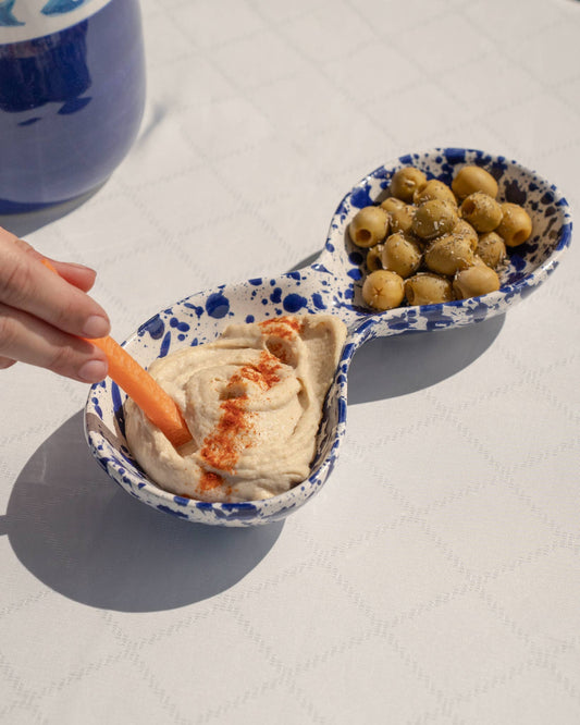 Ceramic Appetizer Dish – Snack & Dip Serving Bowl