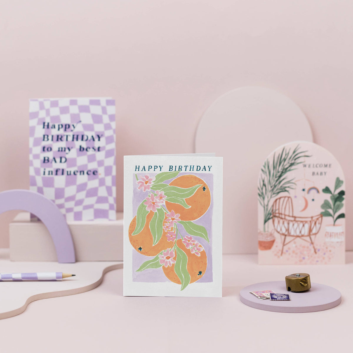 Oranges Birthday Card | Art Card | Female Birthday Cards