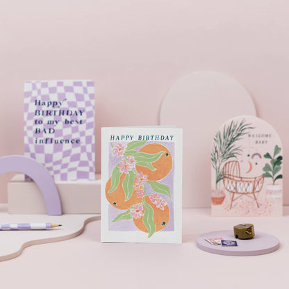 Oranges Birthday Card | Art Card | Female Birthday Cards