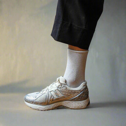 KLUE Glitter Lurex socks in eco-friendly Lyocell | White: 36-40