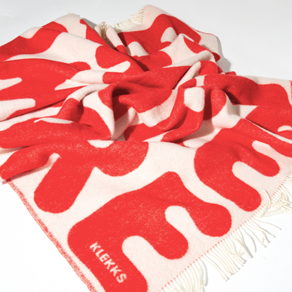 Klekks No. 11 - Wool Blanket: Red