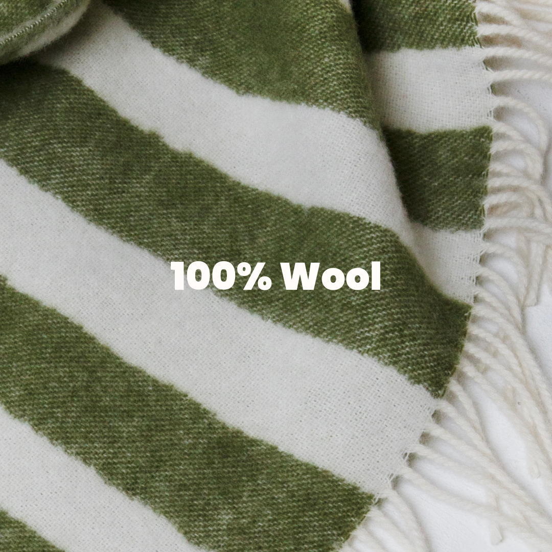 Klekks No. 34 - Wool blanket: Grün