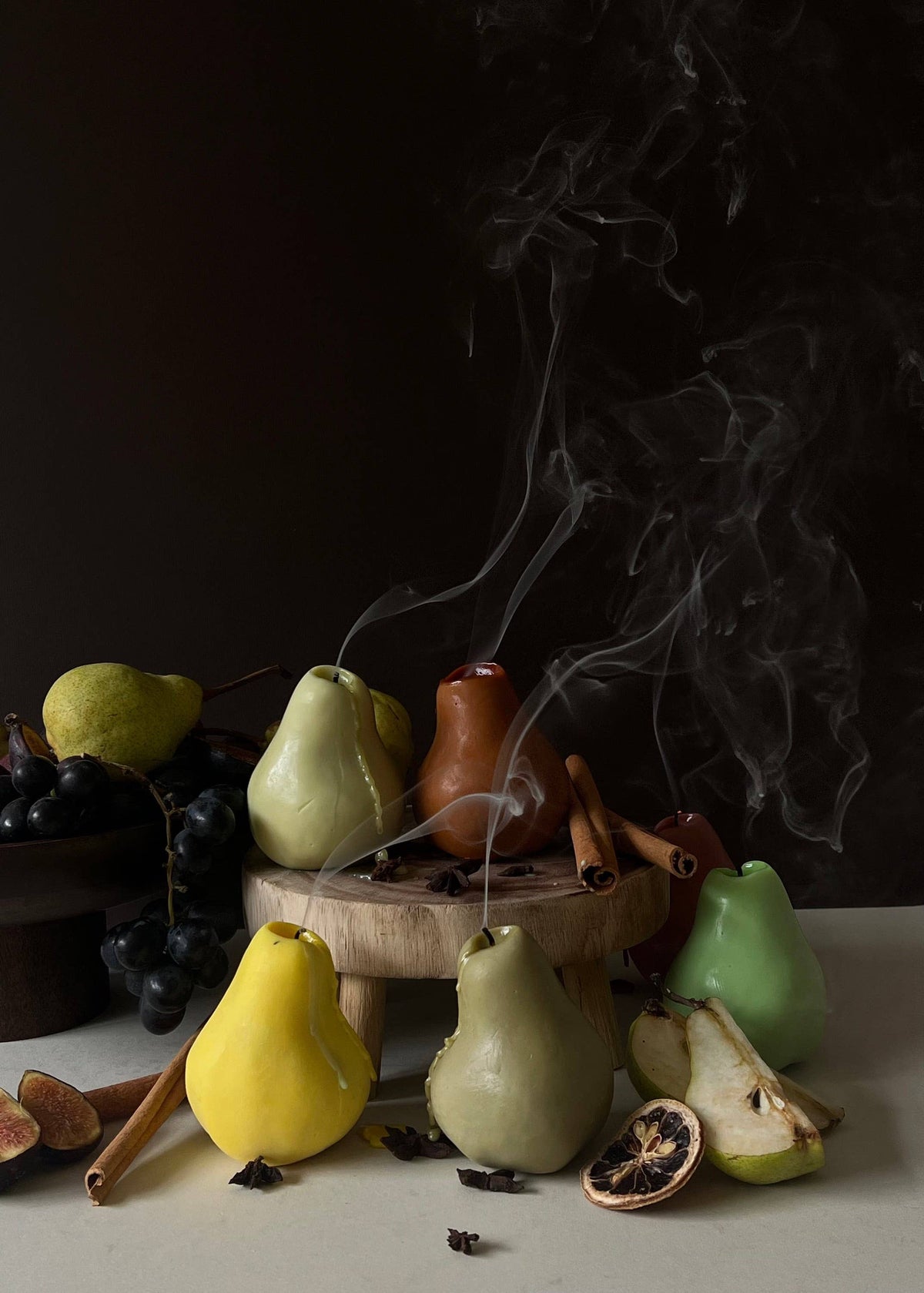 Pear-shaped candles | Pear Fruit Candles | Scented Candles : Yellow / Lemon & Levander