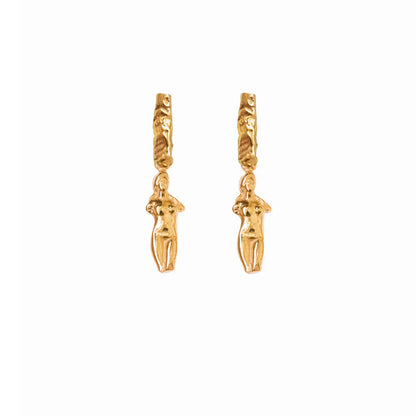 Aphrodite Drop Earrings Small - Gold-Plated Silver