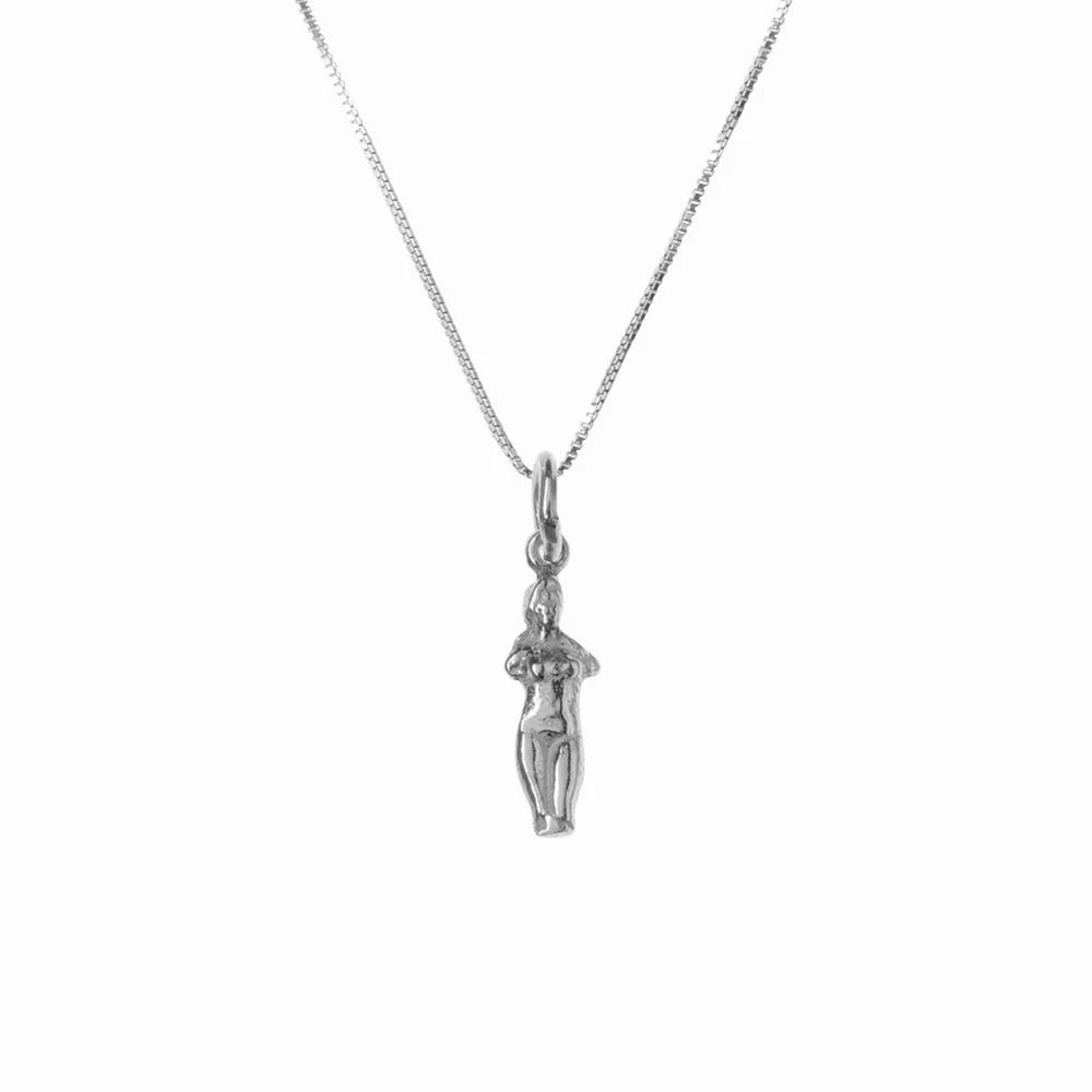 Aphrodite Pendant & Necklace – Silver – Small