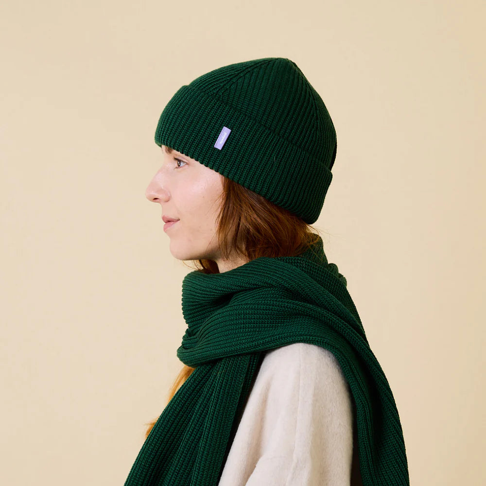 Beanies made of Merino Wool - Dark Green