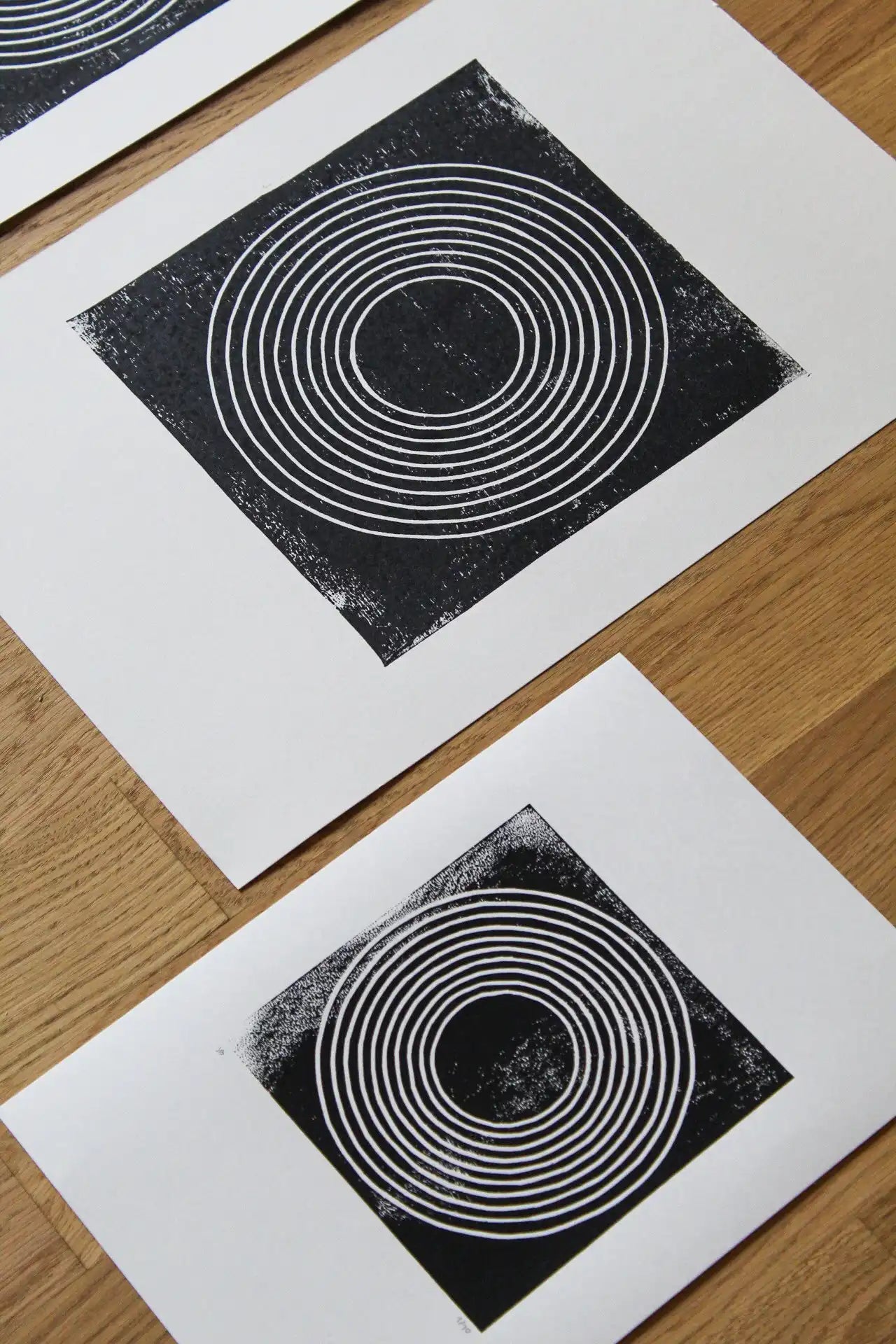 Geometric Print: Lines – Lino Cut Print – A5