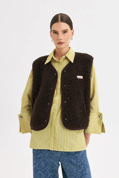 Merino vest - Chocolate Brown