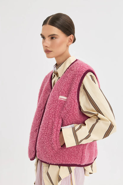 Merino vest - Dusty pink