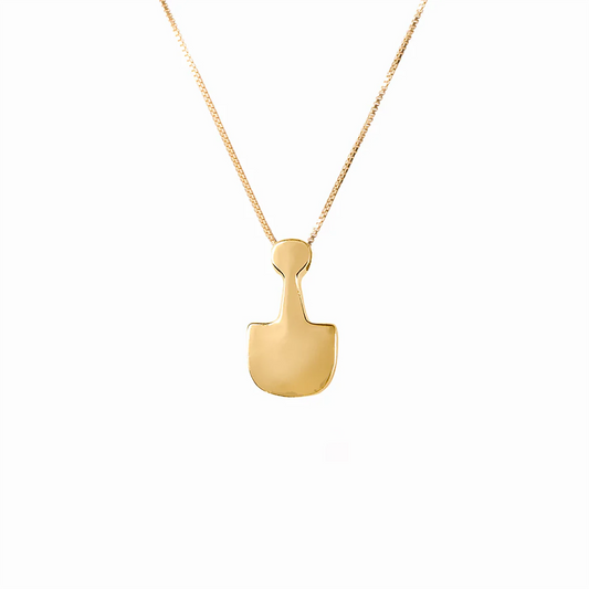 Floating Fertility Figurine Pendant & Necklace- Gold-Plated Silver