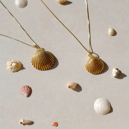 Small Shell Pendant – Gold-Plated Silver