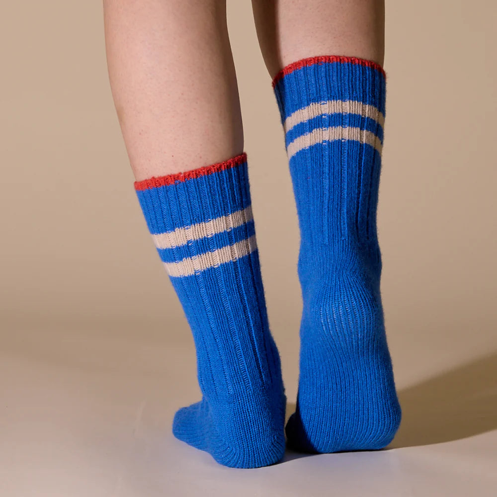 Knitted Wool Socks – Blue