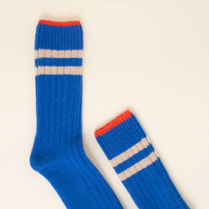 Knitted Wool Socks – Blue