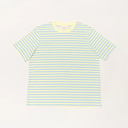 Organic Cotton T-Shirt (Striped) in Yellow/Light Blue