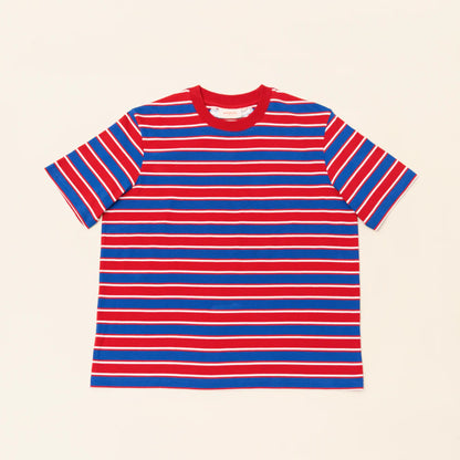 Organic Cotton T-Shirt (Striped) in Red/Blue