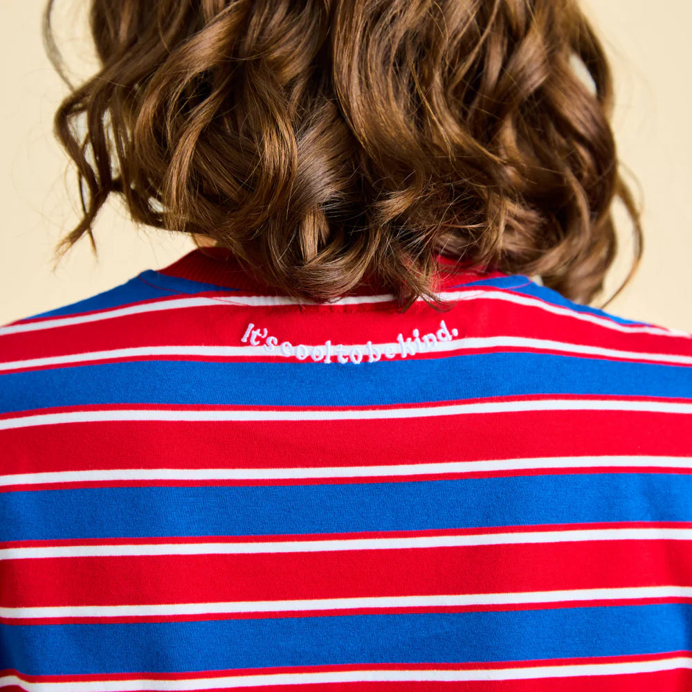 Organic Cotton T-Shirt (Striped) in Red/Blue