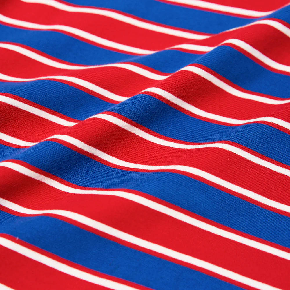 Organic Cotton T-Shirt (Striped) in Red/Blue