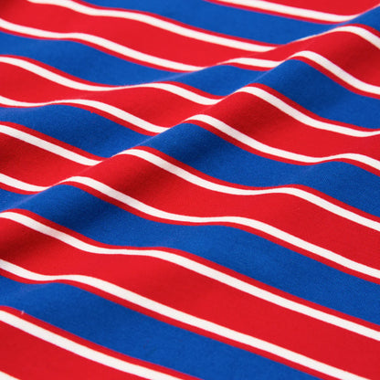 Organic Cotton T-Shirt (Striped) in Red/Blue