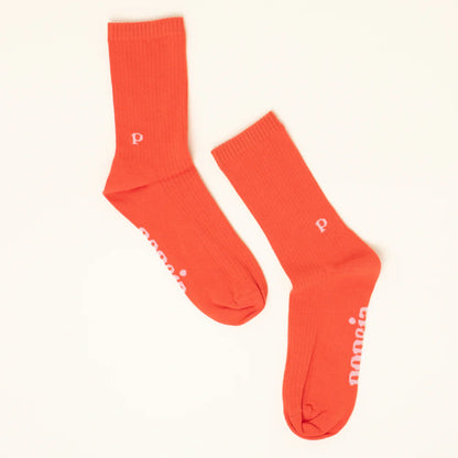 The Casual – Organic Cotton Socks in Aperol Red