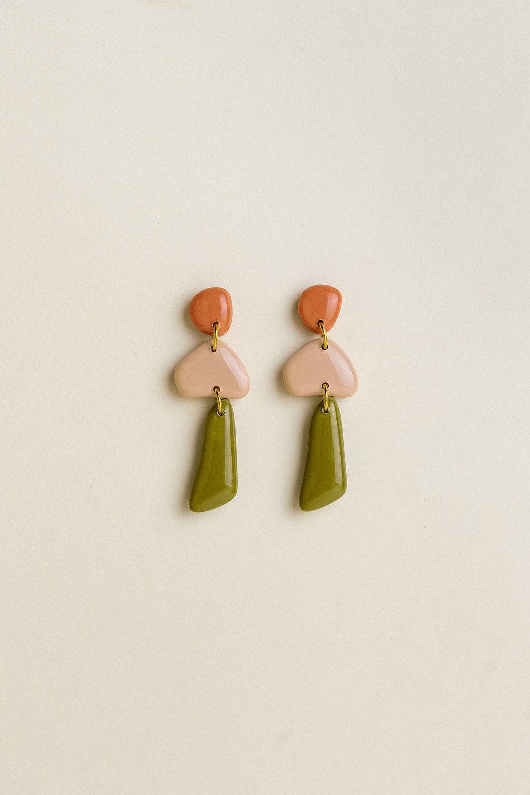 Ohrringe Luna – Coral / Blush / Moss