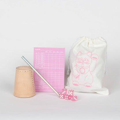 Dice Game PINK Set of 5