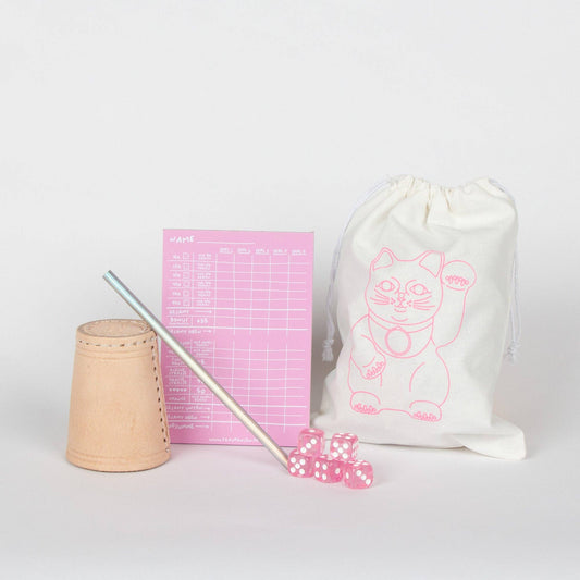 Dice Game PINK Set of 5