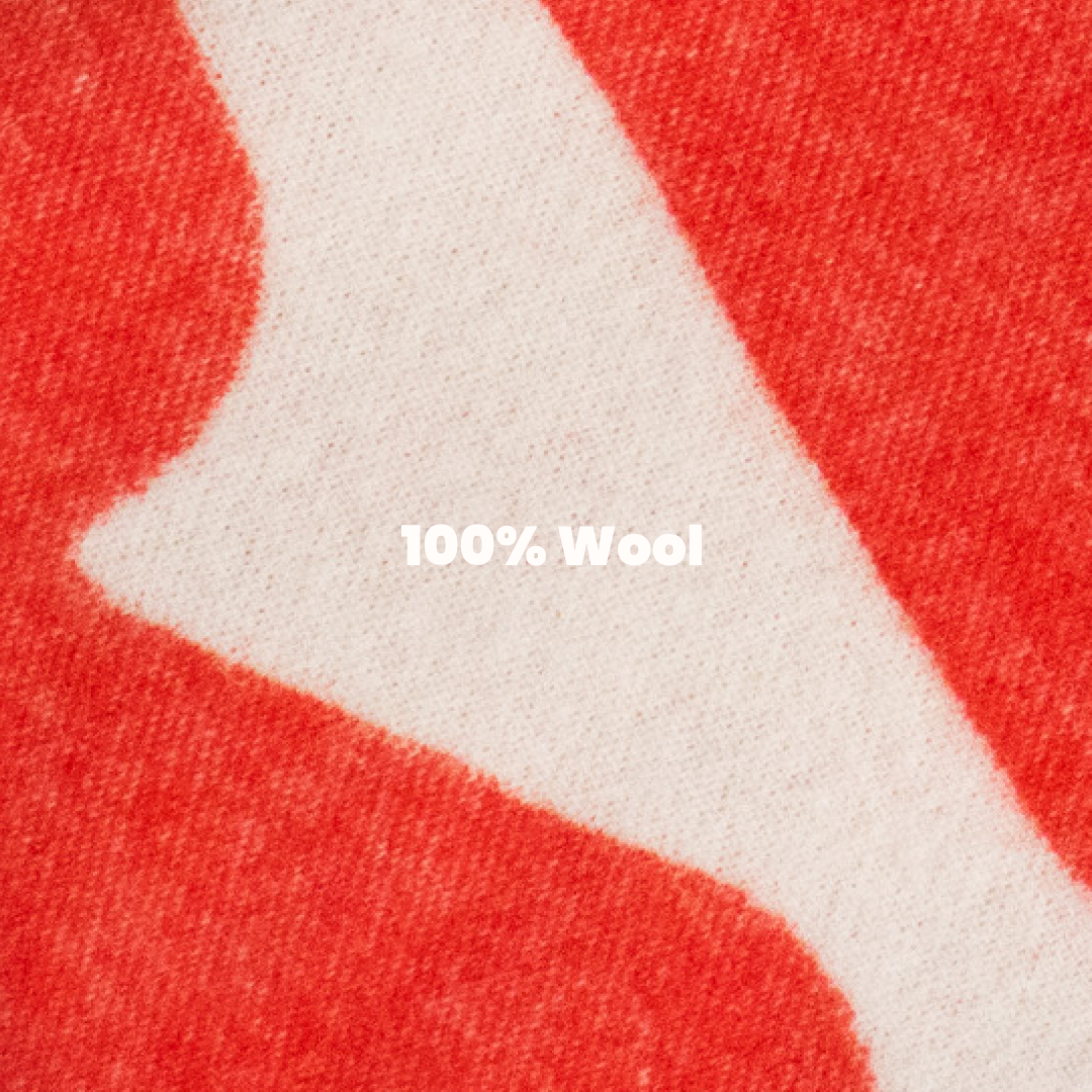 Klekks No. 11 - Wool Blanket: Red