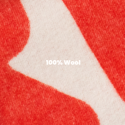 Klekks No. 11 - Wool Blanket: Red