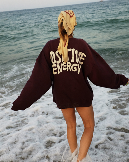 Positive Energy Sweater - Burgundy