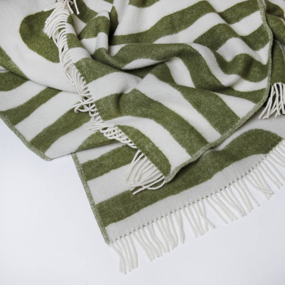 Klekks No. 34 - Wool blanket: Grün